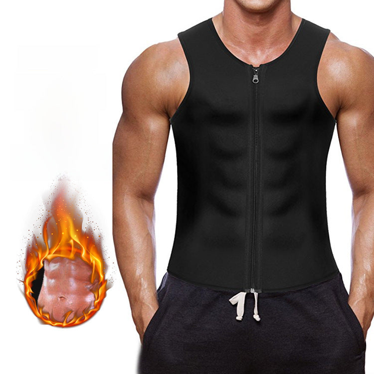 SCR Men’s Zipper Sauna Sweat Vest – Burn More