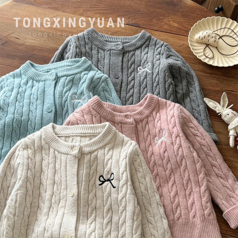 Girls’ Autumn Knitted Cardigan