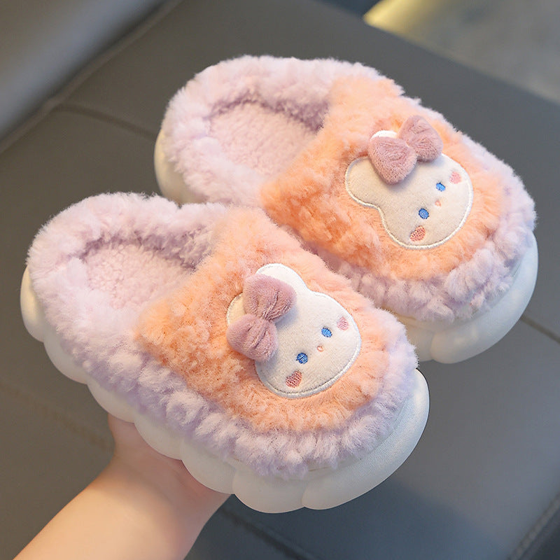 Winter Children’s Plush Cotton Slippers