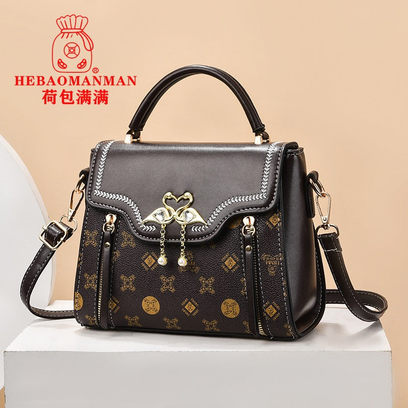 Women’s Trendy Printed Handbag Small Square Shoulder Bag