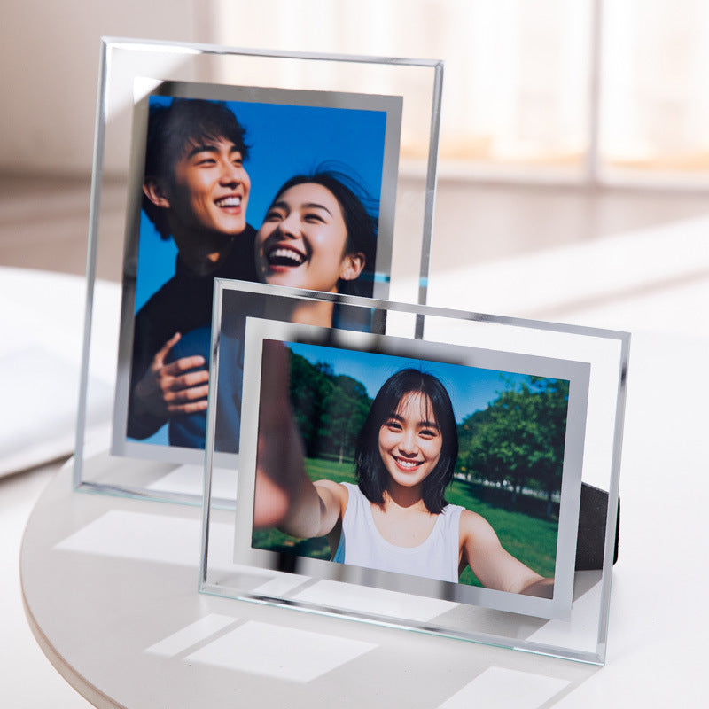 High-End Glass Photo Frame – Elegant Crystal Display -Pack of 6