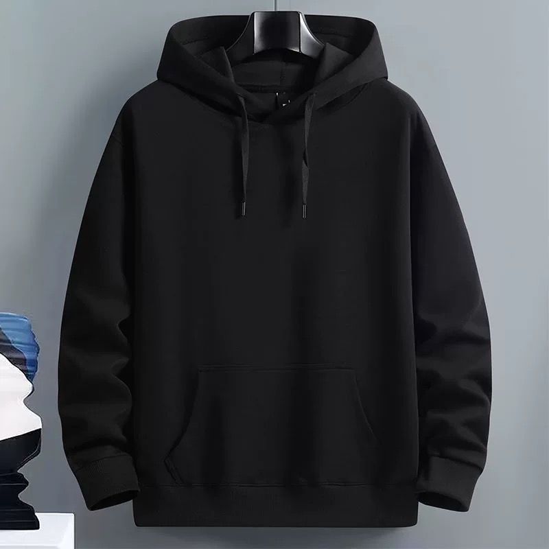 Men’s Fleece-Lined Hooded Pullover Sweater for Winter
