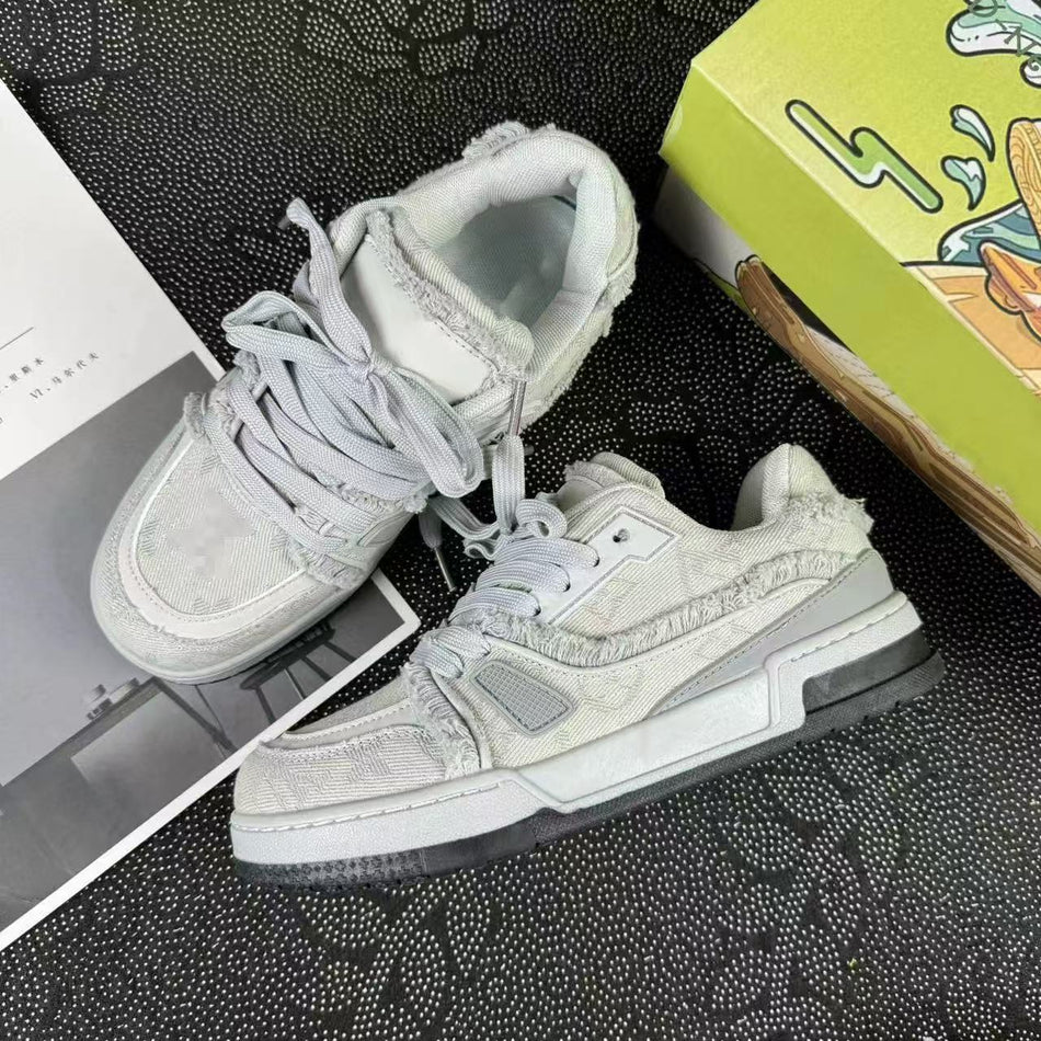 2025 Couple Grey Denim Vintage Casual Sneakers