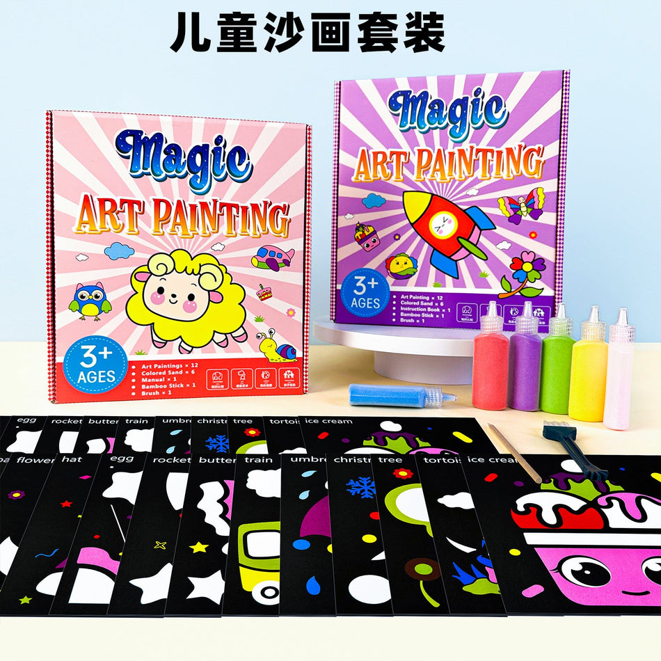 DIY Kids Sand Painting Kit – Creative Color Filling Toy