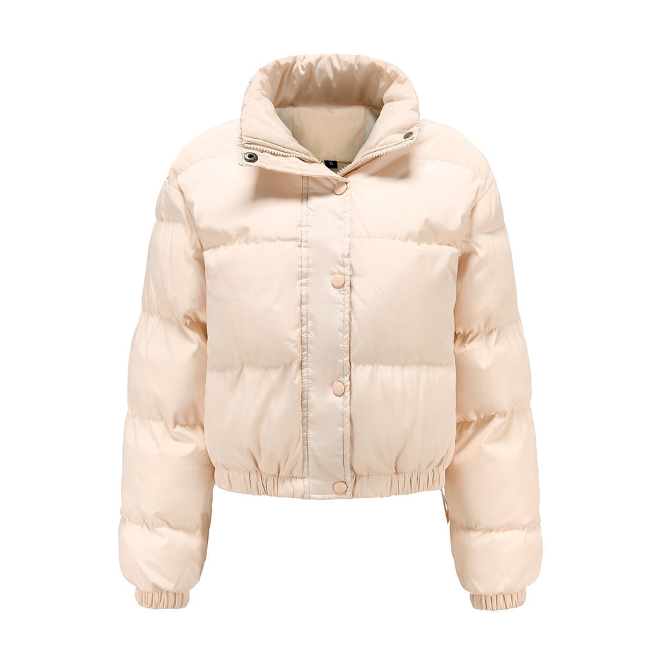 Turtleneck Warm Cotton-Padded Jacket Women