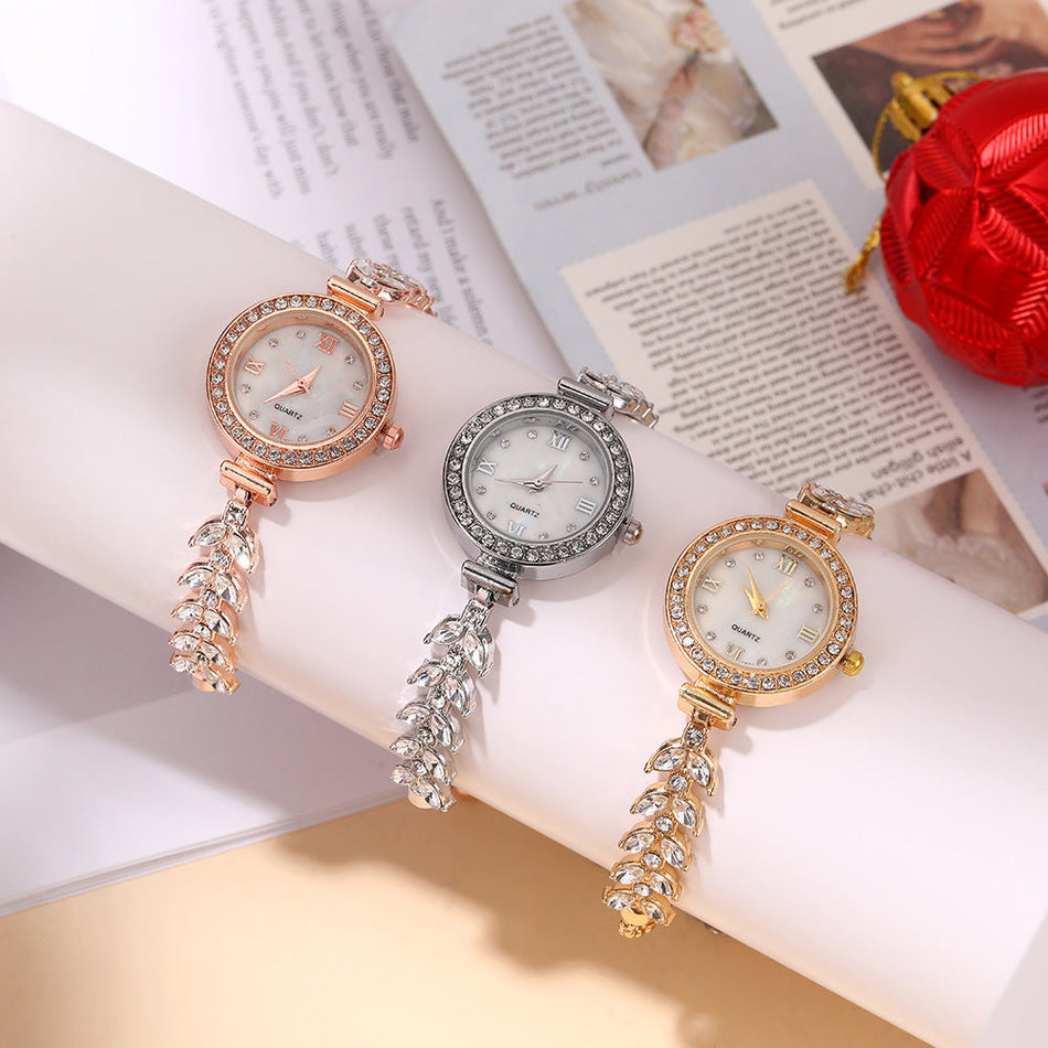 Women’s Diamond Quartz Watch – Light Luxury Mermaid Design
