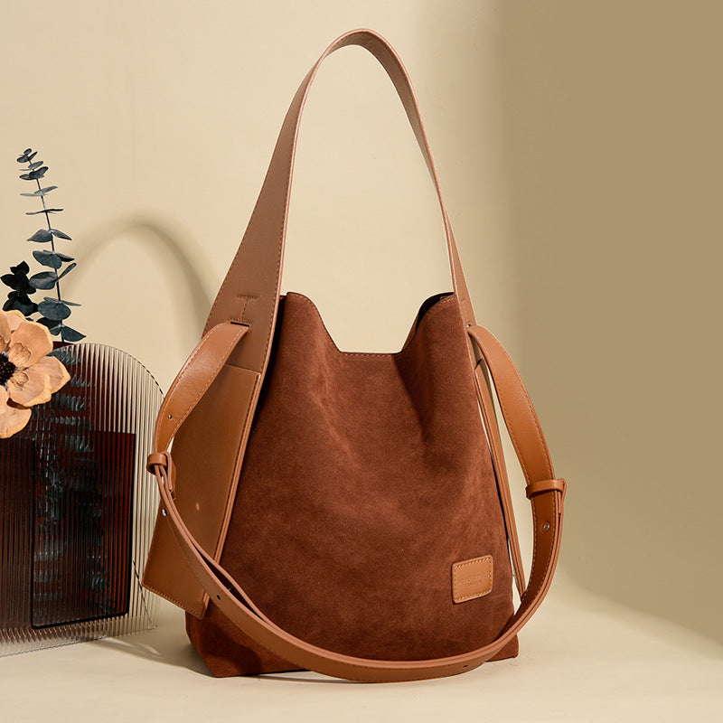 Suede Ear-Hanging Tote – Chic Crossbody for Women