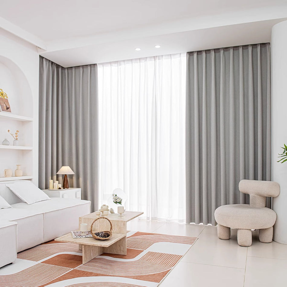 Colorful Linen Full Blackout Curtains – High-End Shaoxing