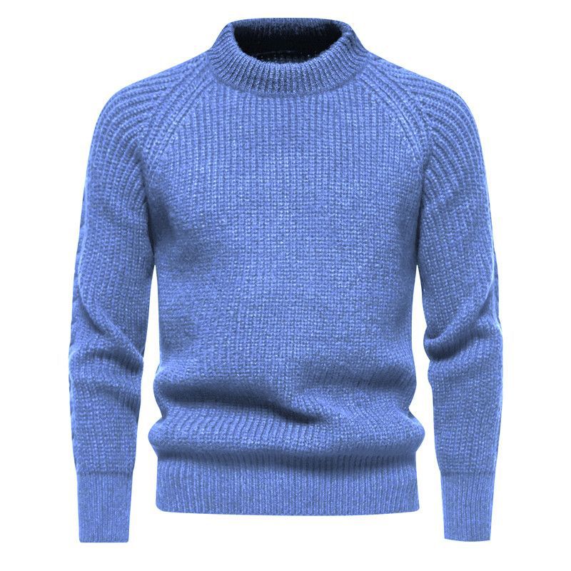 Men’s Thick Wool Sweater – Retro European-American Winter