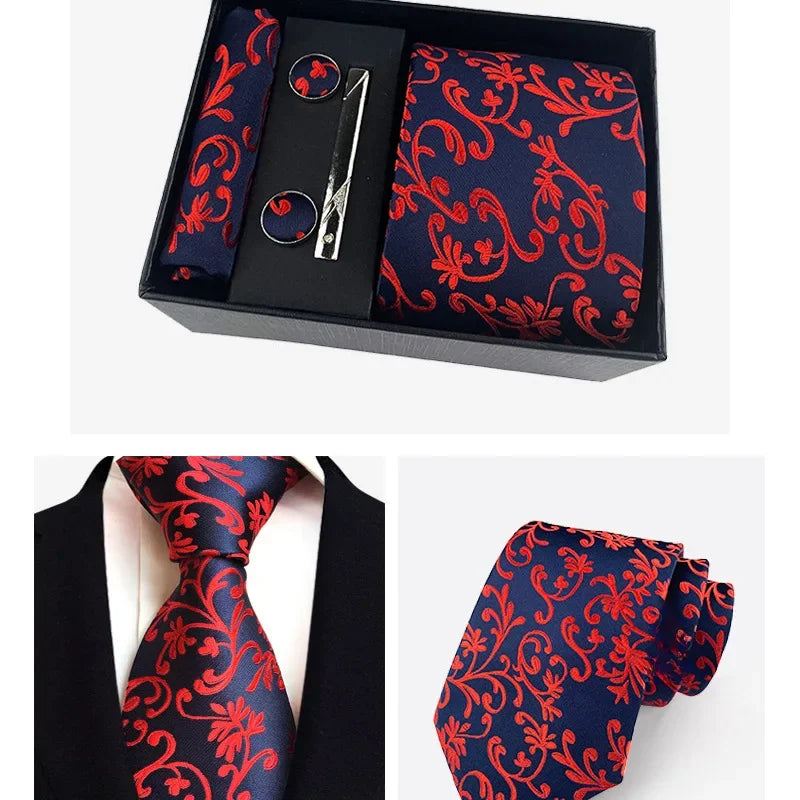 Men’s Tie Gift Set – Tie, Cufflinks & Pocket Square