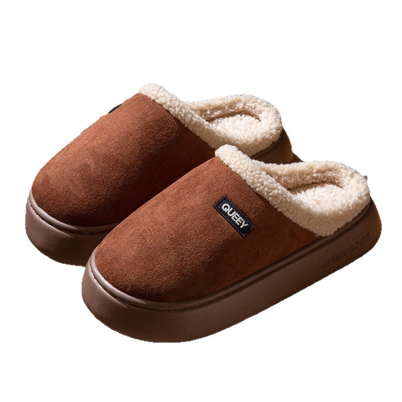 Men’s & Women’s Winter Cotton Slippers 2025 Thick Plush Non-Slip