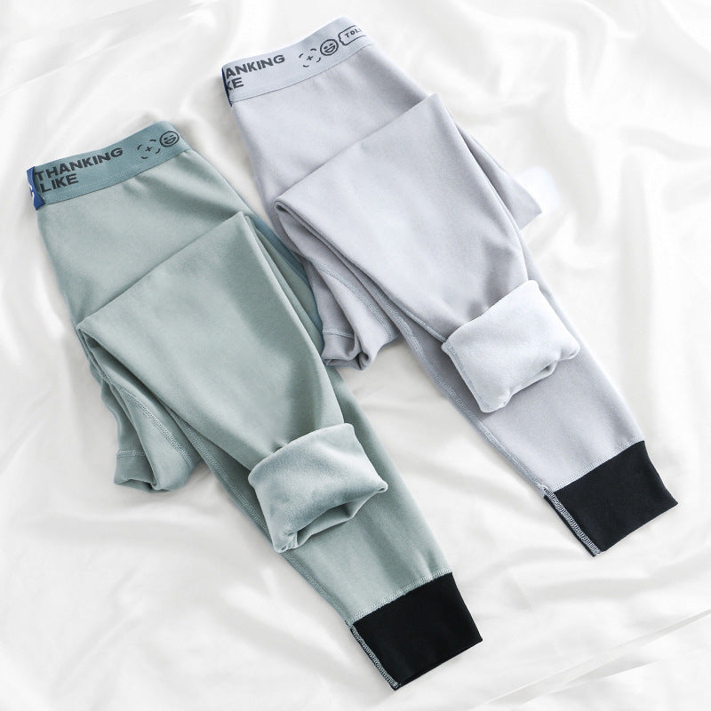 Men’s Fleece-Lined Thickened Velvet Thermal Pants Autumn Winter