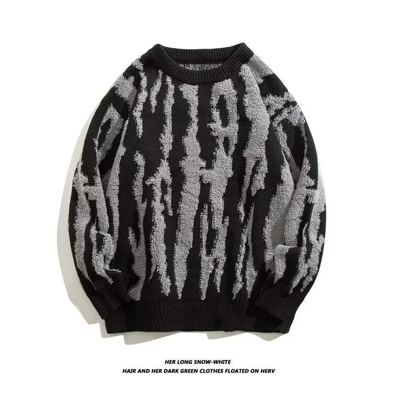 INSTOCK-Men's Knitted Round Neck Sweater  Comfortable Casual Top