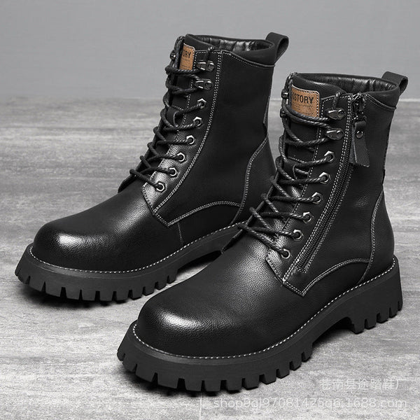 STOCK-Plus Size Men’s Thick-Soled Martin Boots High-Top Warm