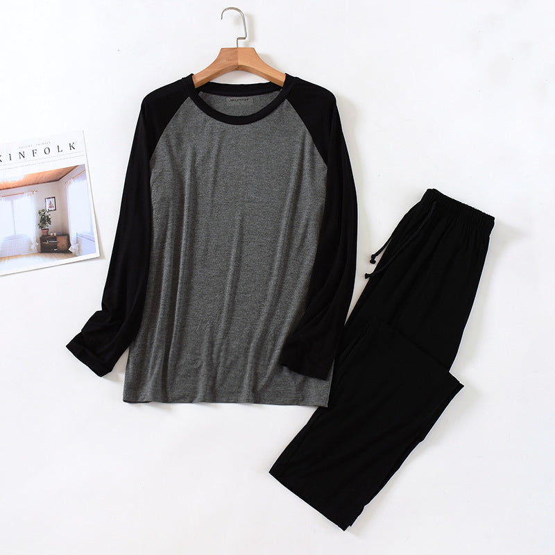 Men's Modal Long-Sleeve & Trousers Loungewear Set