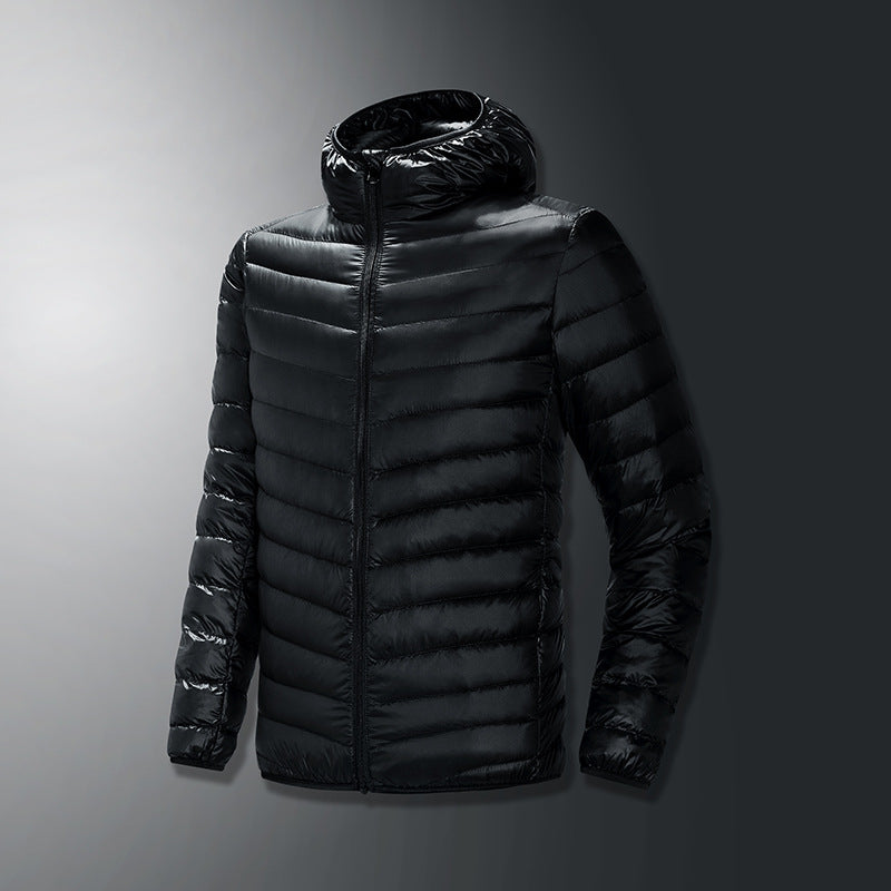 Men’s Lightweight Hooded Down Jacket Plus Size Autumn Winter