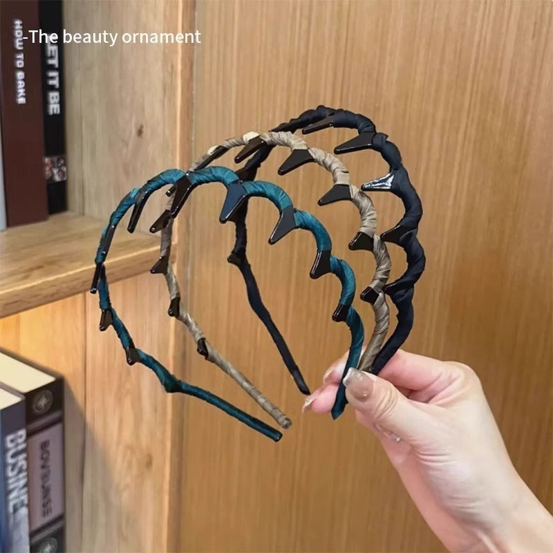 Widened Wavy Hairband – Non-Slip Face Wash Headband