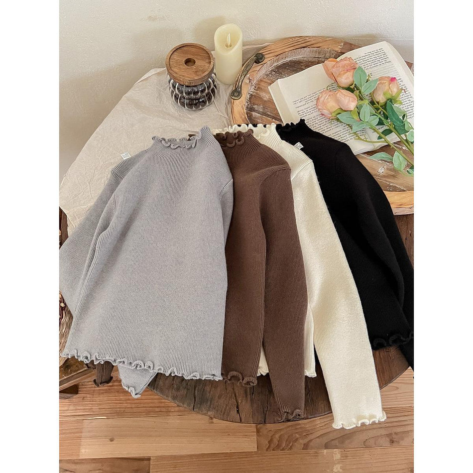 Girls’ Half-Turtleneck Winter Sweater