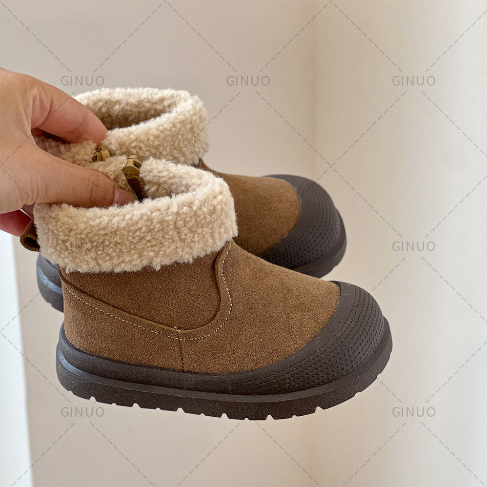 STOCK-Baby Snow Boots Winter Warm Fleece Toddler Shoes