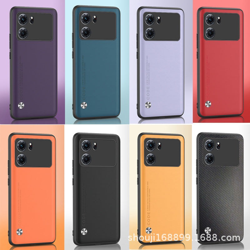 Reno10/Find X6 Leather Case – Sleek, Plain & Lightweight