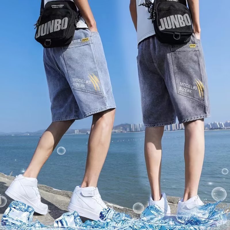 Men’s Southeast Asia Denim Shorts – Loose Fit Summer Jeans