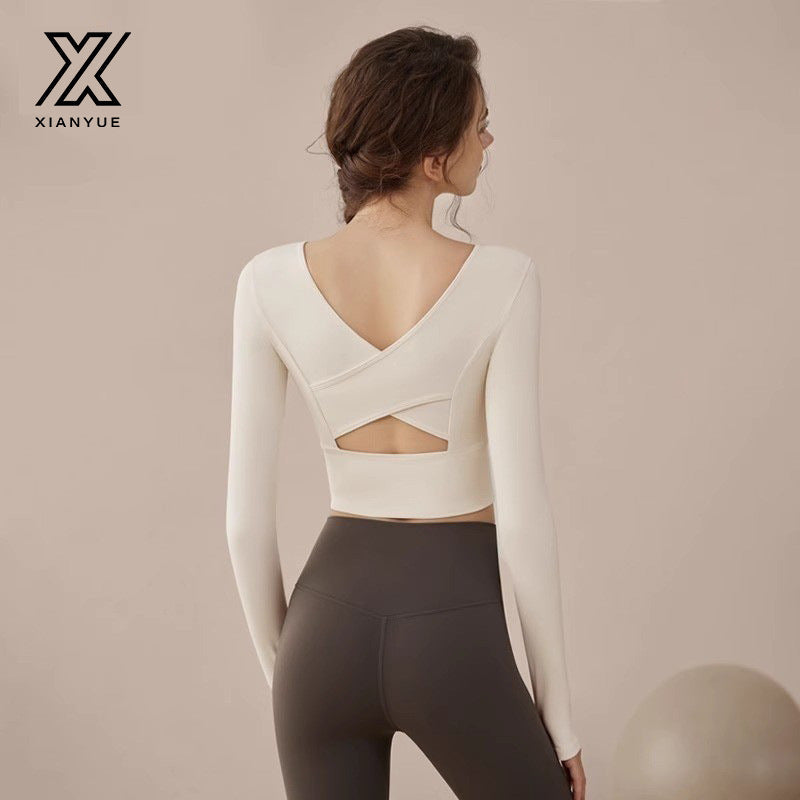 Women’s Yoga Top | Long Sleeve Pilates Fitness Suit