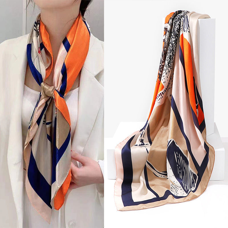 90x90 Satin Printed Large Square Scarf rf gift factory wholesale