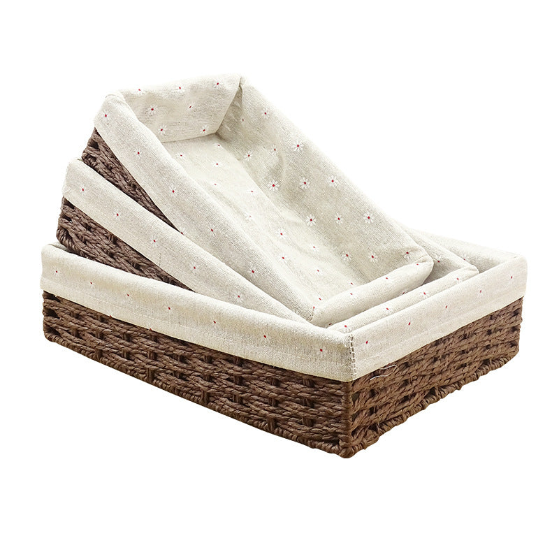 Rattan Woven Desktop Basket | Snack & Sundries Organizer