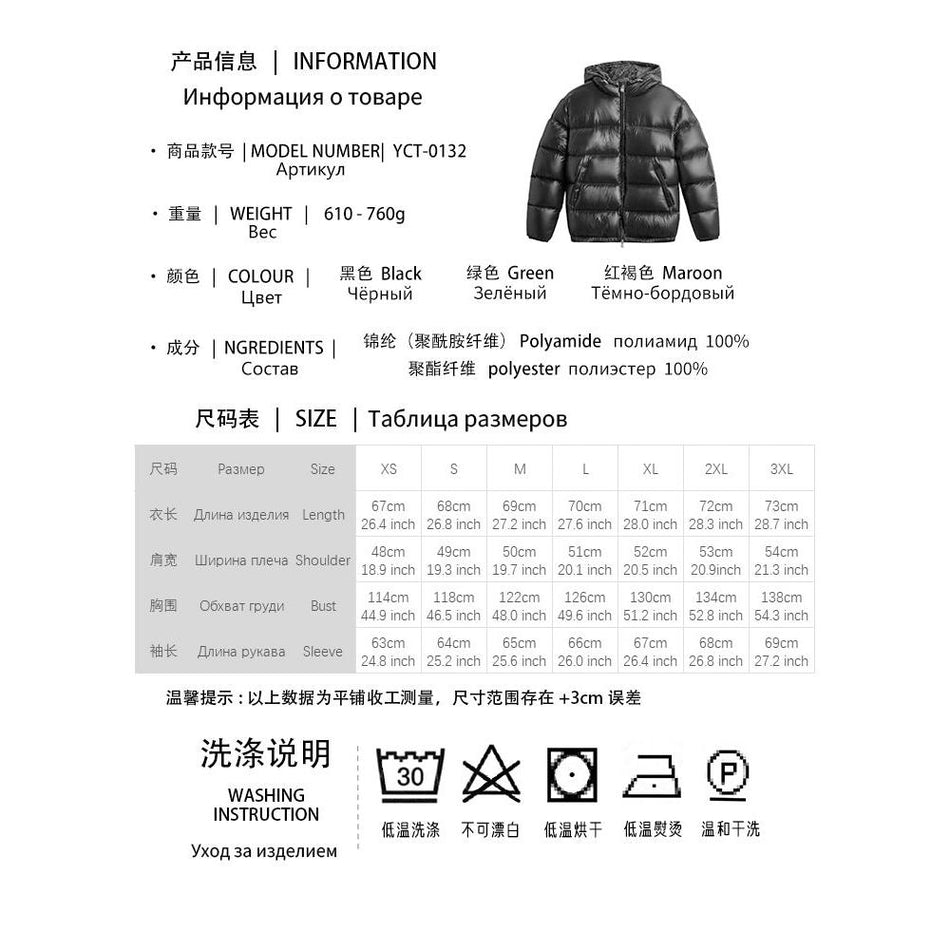 Winter Hooded Cotton-Padded Jacket Men Warm In-Stock EUTrade