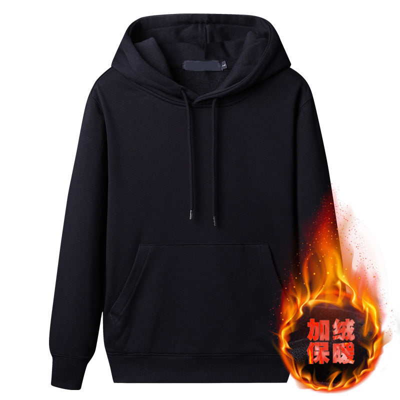 INSTOCK-Men’s Plus Velvet Hoodie | Thickened Korean Winter Style