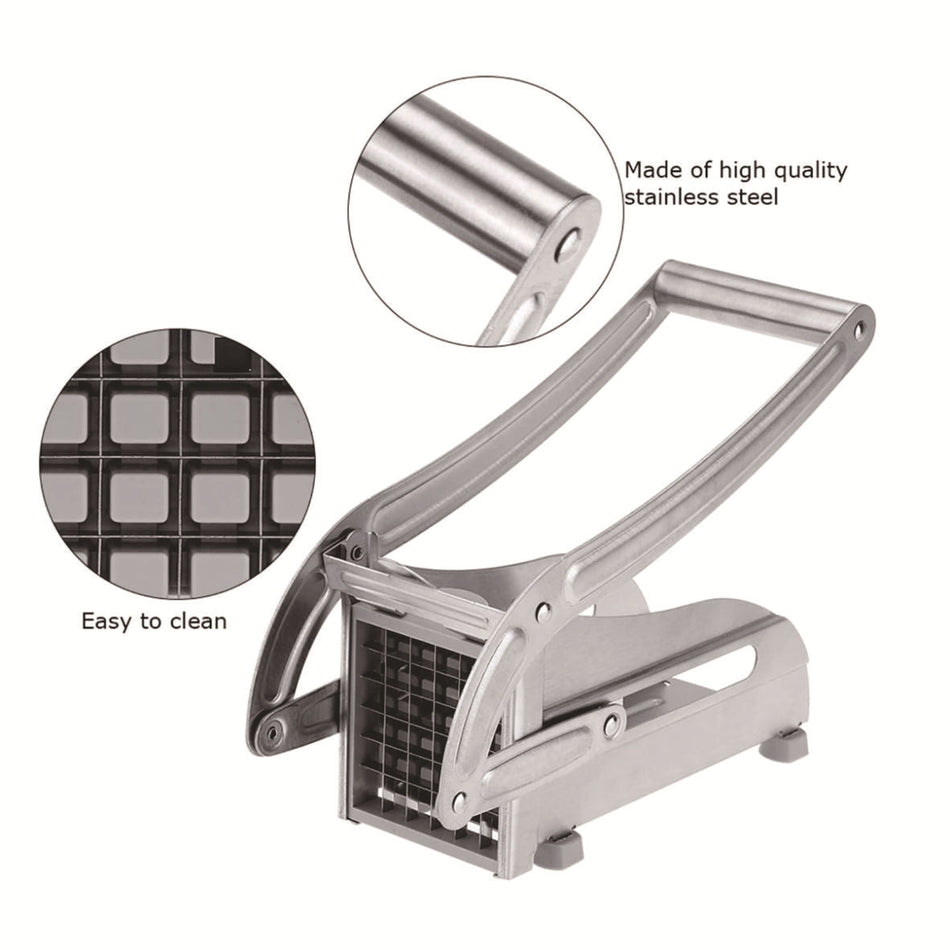 Stainless Steel Veggie Cutter – Potato & Cucumber Slicer
