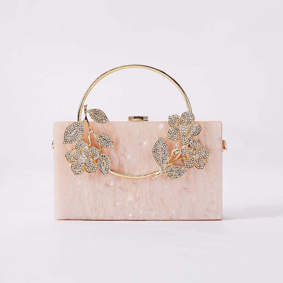 Flower Acrylic Clutch Bag