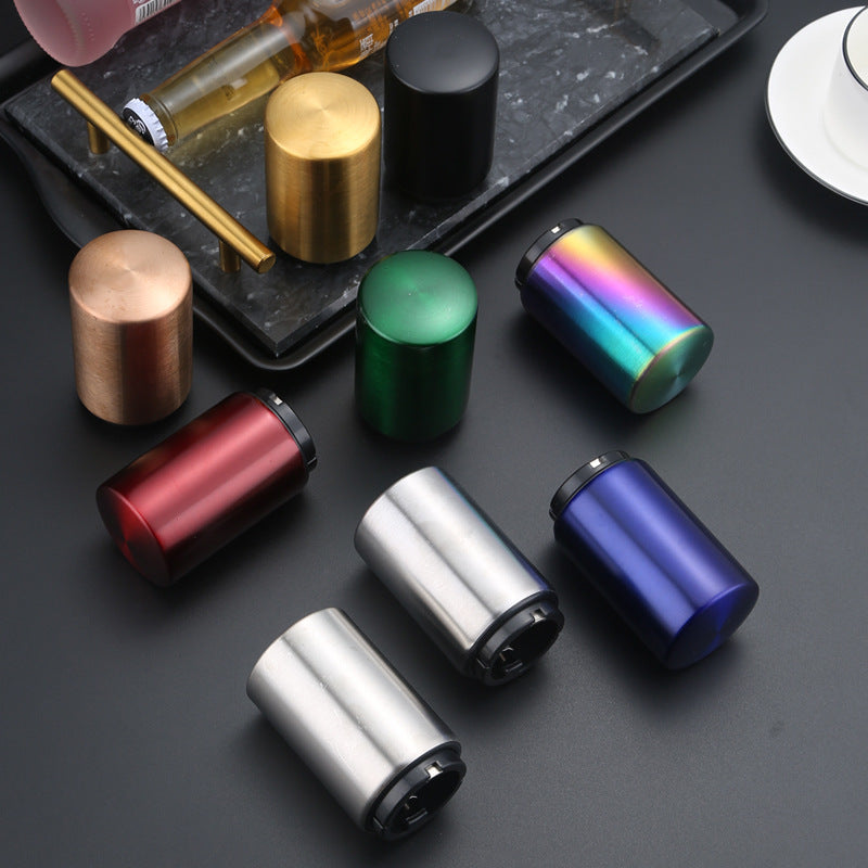 Stainless Steel Press-Type Automatic Bottle Opener - 2 Pc