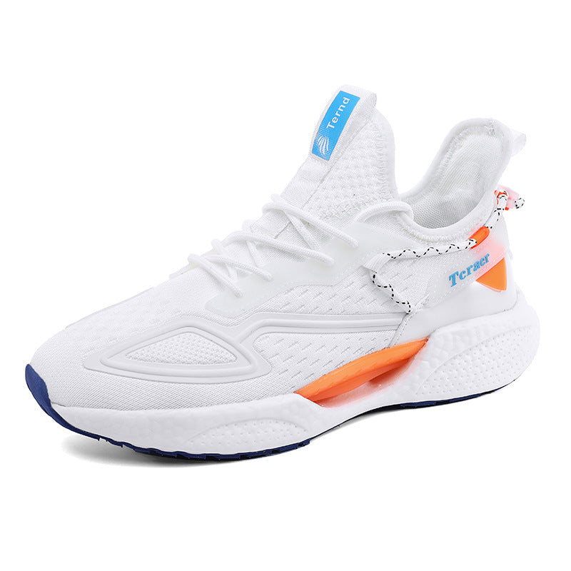 Men’s Flyknit Mesh Sneakers – Thick Sole Casual Running Shoes