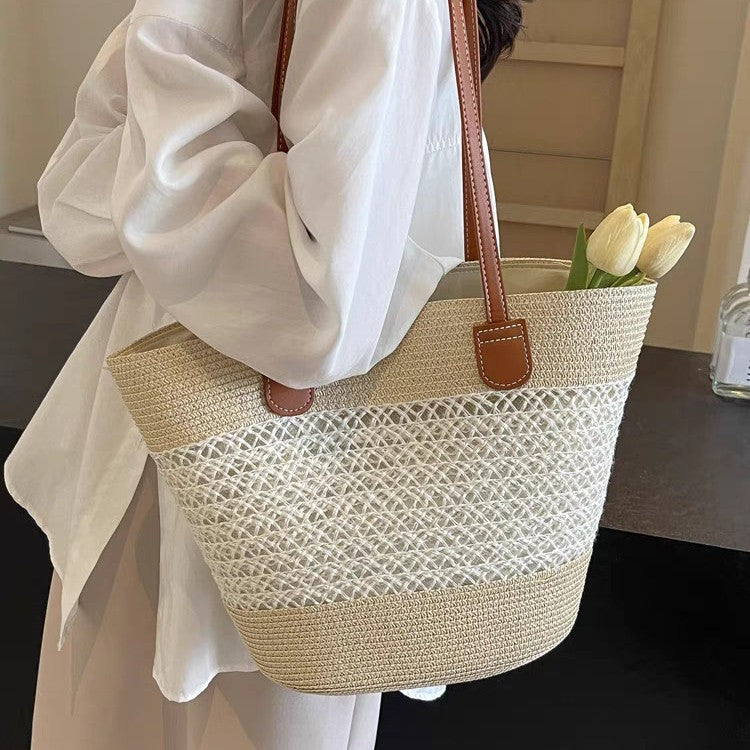 Summer Straw Tote Bag
