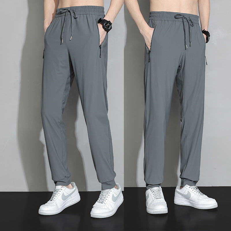 Ice Silk Jogger Pants – Plus-Size, Quick-Dry Fit