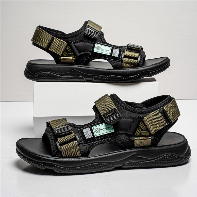 INSTOCK-Men’s Velcro Platform Sandals | Lightweight Summer