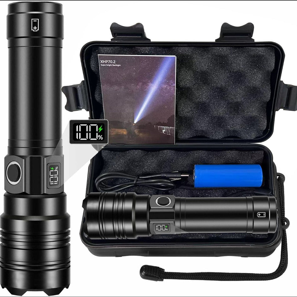 Ultra-Bright Rechargeable Long-Range Flashlight for Home &