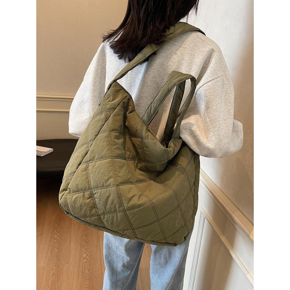 Cloud Pleated Quilted Large Tote Crossbody Bag Women Nepal X