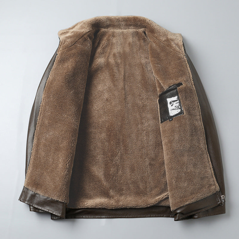INSTOCK- Men’s Light Luxury Leather Jacket Spring Autumn Casual