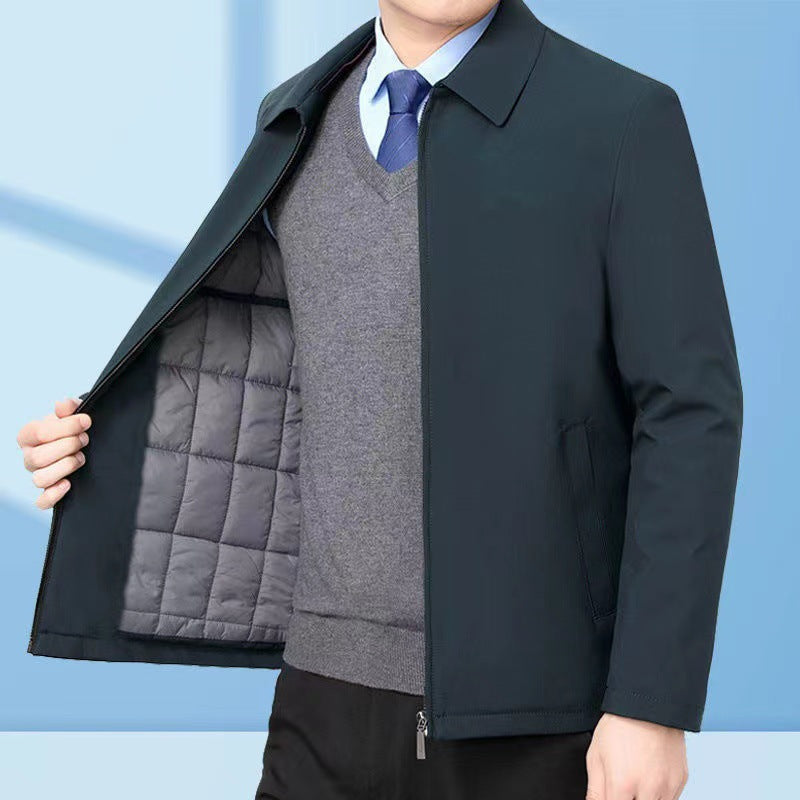STOCK-Middle-Aged Business Casual Cotton Jacket – Dad Winter Coat