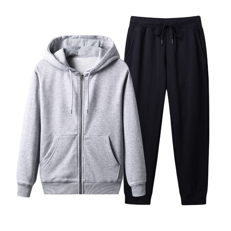 Men’s Hooded Sweatshirt Suit – Warm Zipper Set