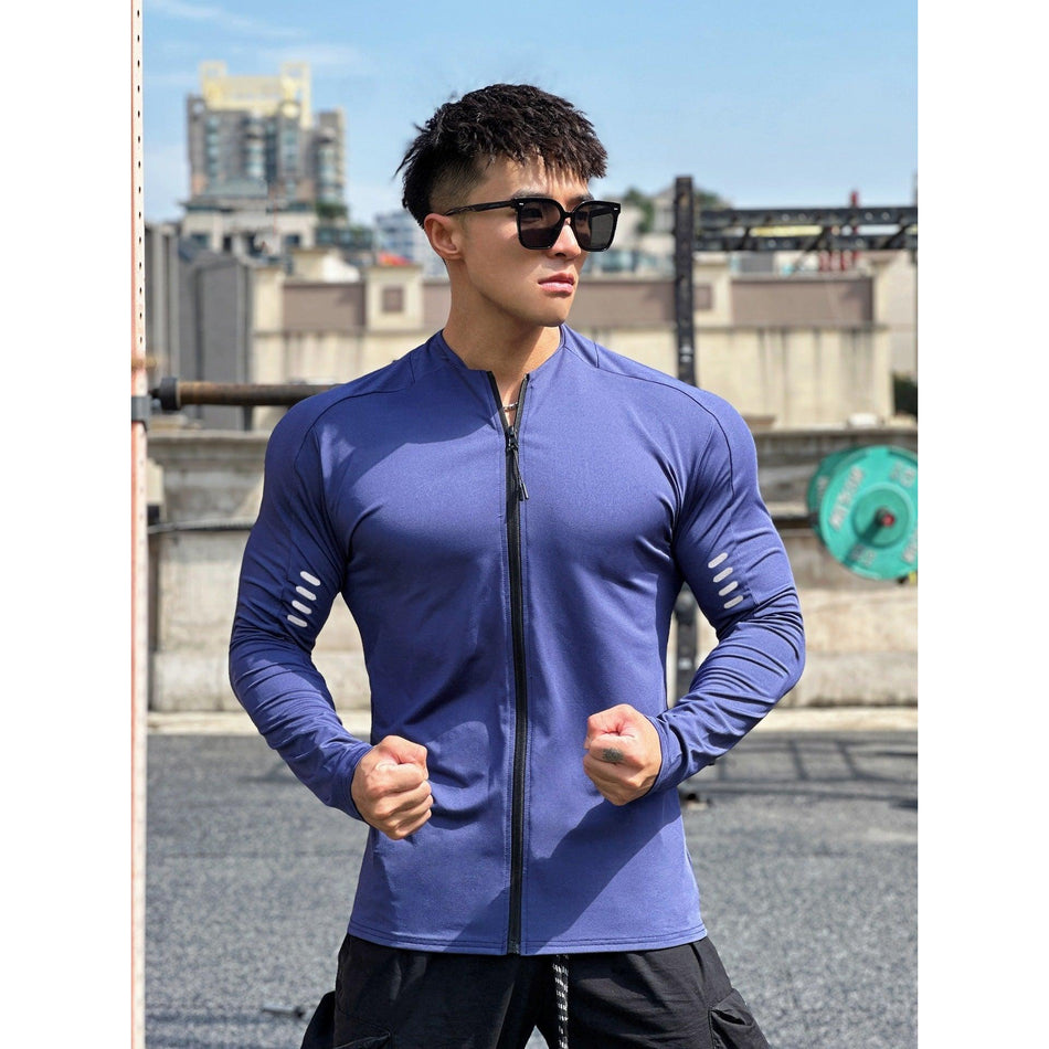 INSTOCK-Men’s Fitness & Training Tee – Zipper Half Sleeve 💪👕