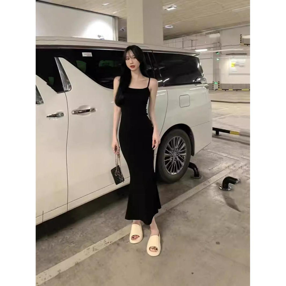 STOCK-Sleeveless Backless Fishtail Bodycon Dress