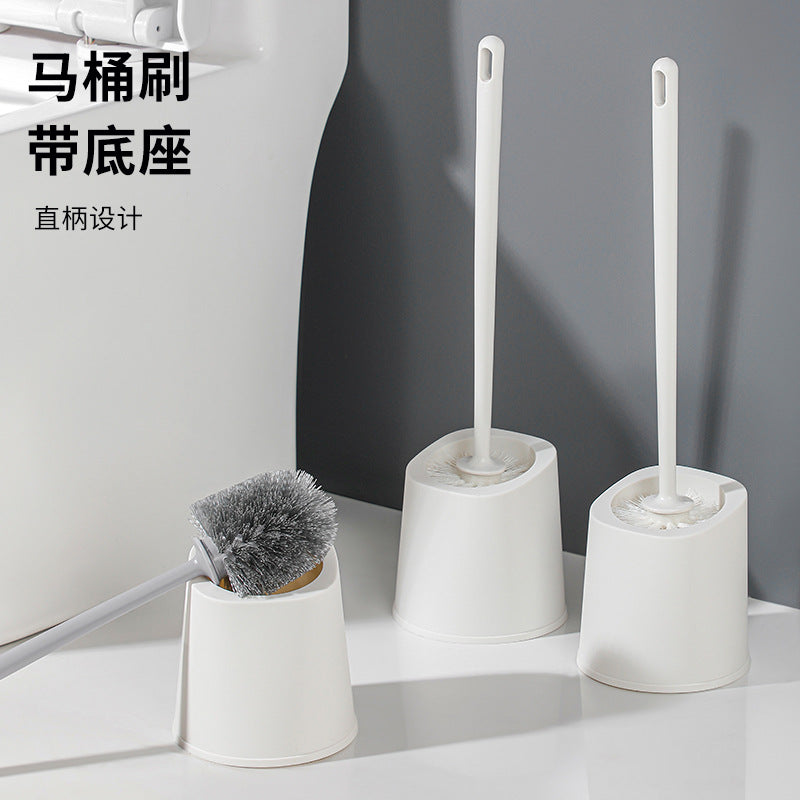 Thickened Plastic Toilet Brush Set with Base Household