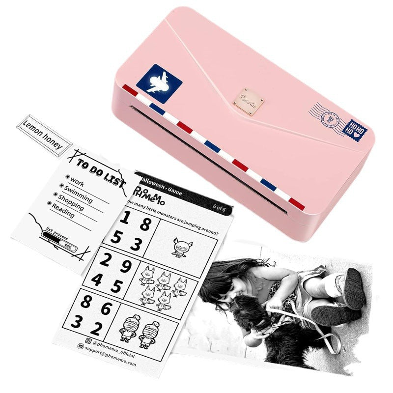 Ultra-Clear Portable Bluetooth Ink-Free Printer for Students &