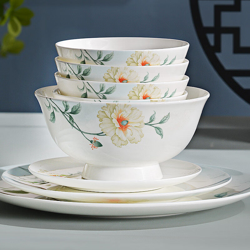 Bone China Soup & Noodle Bowl for Household Tableware Use