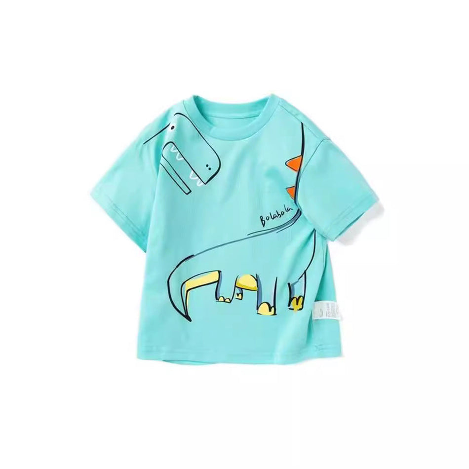 Boys' Summer Cartoon Cotton T-Shirt – 2024 Soft & Comfy