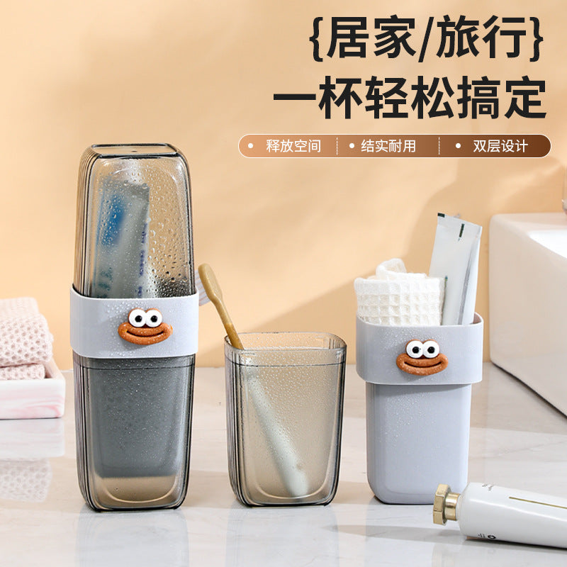 Family Travel Toothbrush Cup Set – 3-in-1 Storage Kit