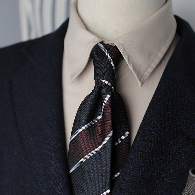 Vintage Striped Jacquard Tie – Groom & Business Wear